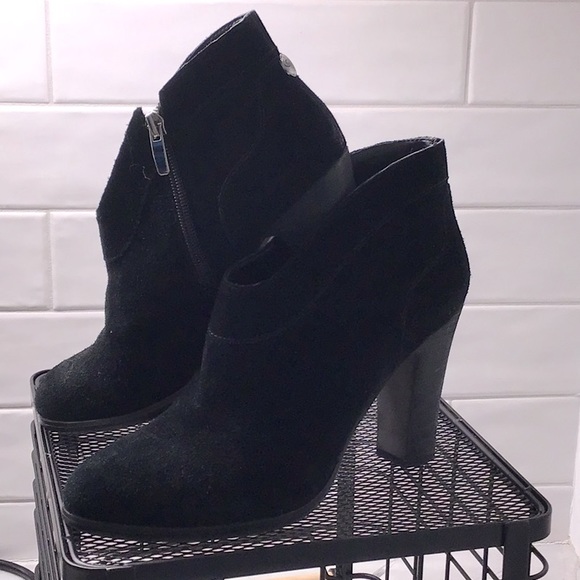 Crown Vintage Shoes - Crown Vintage black buckskin booties